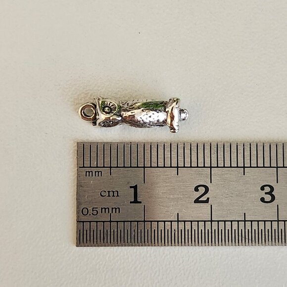 925 Sterling Silver Owl Charm - Picture 3 of 3